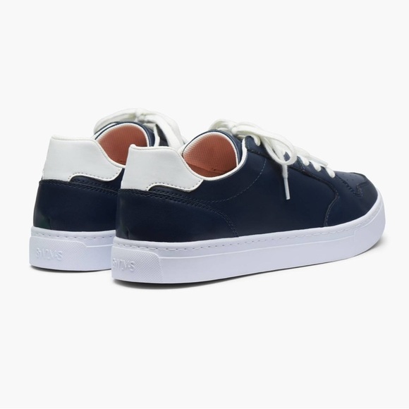 SWIMS Avenue Leather Sneaker Casual Shoes Navy Men’s Size 8 New in Box - Picture 12 of 13